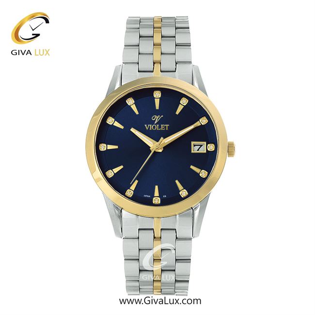 ساعت مچی اورجینال مردانه ویولت VIOLET نقره ای-طلایی | نقره ای-طلایی| سرمه ای| کد رفرنس 0577/2